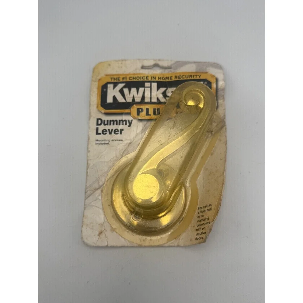 Kwikset Plus Lido Dummy Lever Polished Brass Left Hand Door Pull 488 LIDO 1998